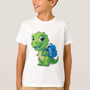Söt T-Rex dinosaur ryggsäck Rolig skola T Shirt