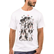 Söt T-Shirt-design för hundälskare | Rolig tassavt