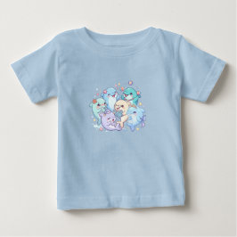 Söt T-Shirt för Barn med Glada Delfinvänner