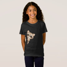 Söt T-shirt för barn med kikande tvättbjörn