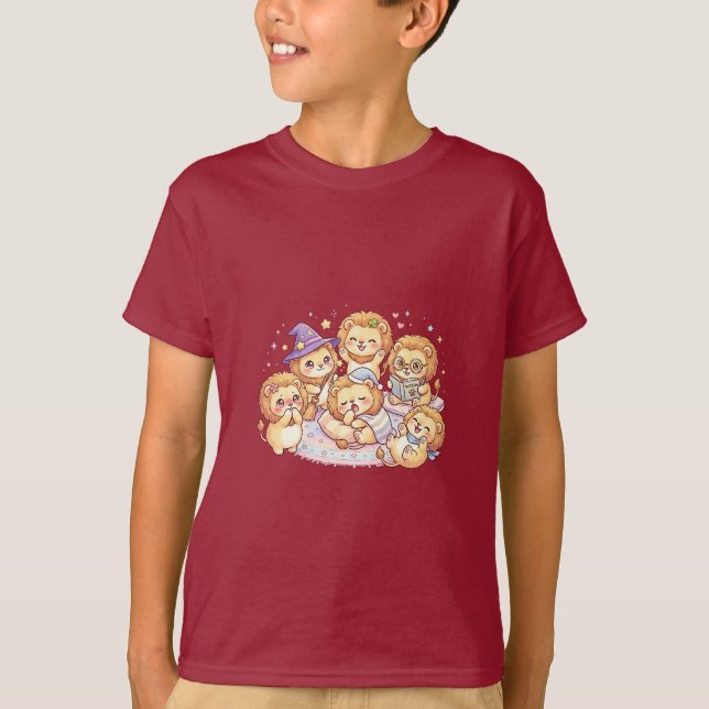 Söt T-Shirt för Barn med Valpvänner (Framsida)