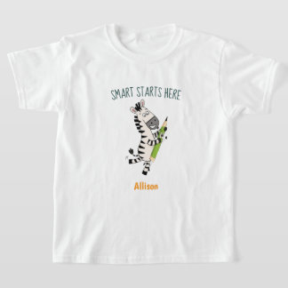 Söt T-shirt för barn med zebra