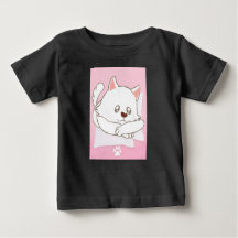 Söt T-Shirt för Bebisar med Kattmotiv