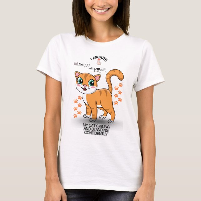 Söt T-shirt för kattälskare  (Framsida)