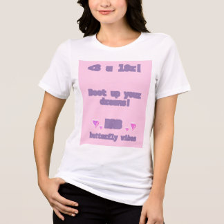 Söt t-shirt för kvinnor med text språk 