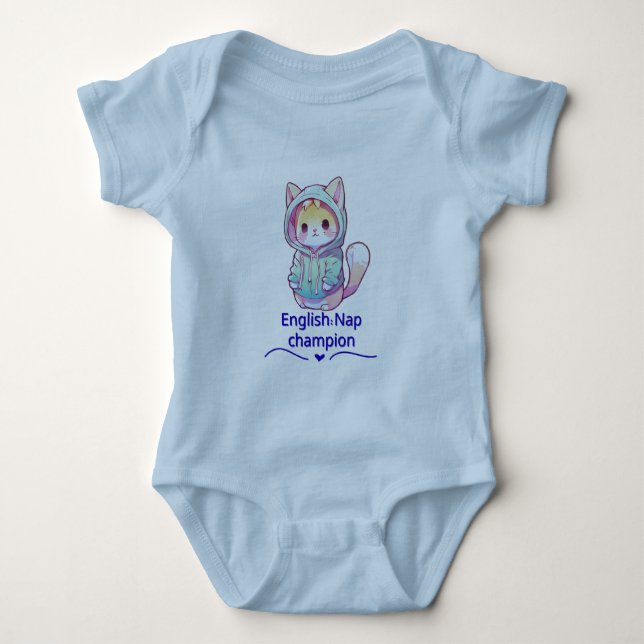 Söt T-shirt för mästare i kattlur (Framsida)