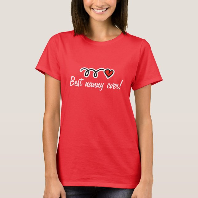 Söt t-shirt-gåva till barnflicka eller barnvakt t-shirt (Framsida)