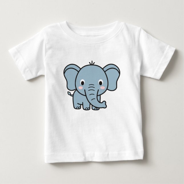Söt T-Shirt med Bebanelefant (Framsida)