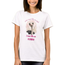 Söt T-shirt med djurmotiv, rolig struts-tej