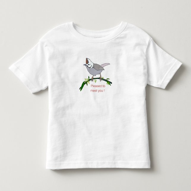 Söt t-shirt med fågel (Framsida)