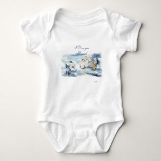 Söt T-shirt med kaniner digital ritning 