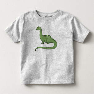 Söt T-Shirt med Långhalsad Dinosaurie för Barn