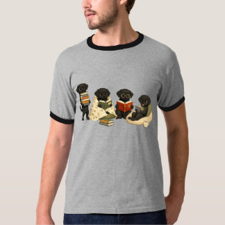Söt T-Shirt med Läsande Hundar | Mysig Bokälskare