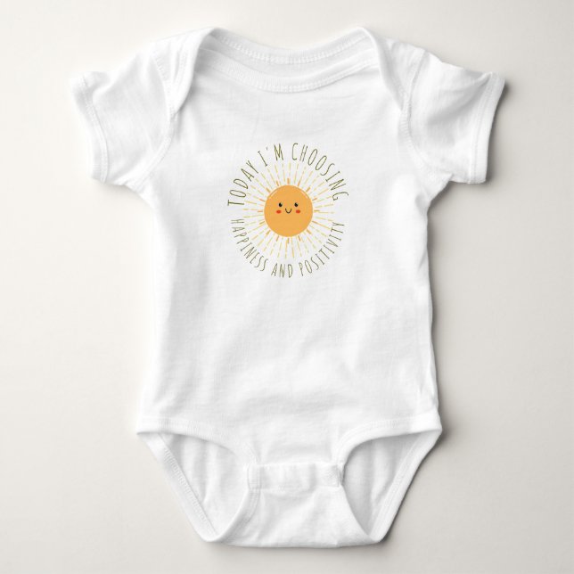 Söt T-shirt med leende sol (Framsida)