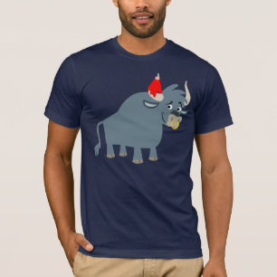 Söt T-shirt med tecknad tjur