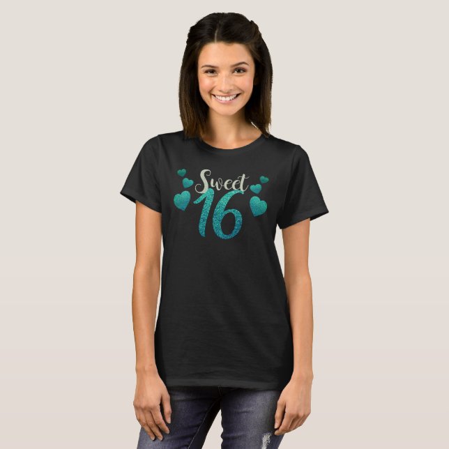 Söt T-tröja för typografi 16 Tee (Hel framsida)