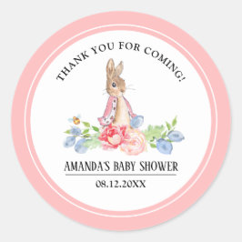 Söt Tack Baby Shower Favor Stickers Runt Klistermärke