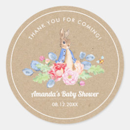 Söt Tack Baby Shower Favor Stickers Runt Klistermärke