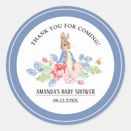 Söt Tack Baby Shower Favor Stickers Runt Klistermärke