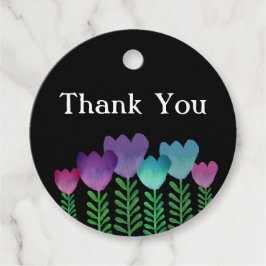 Söt Tack Blommigt Gåvor Etiketter