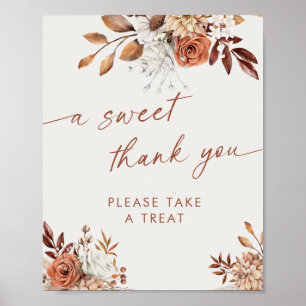 Söt Tack Favors Boho-Möhippa-tecken Poster