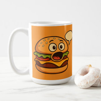 " Söt talande hamburgare design Kaffemugg