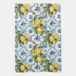 Söt Talavera Tile All-over Print Lemons Kökshandduk