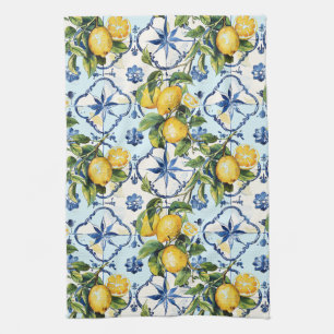 Söt Talavera Tile All-over Print Lemons Kökshandduk