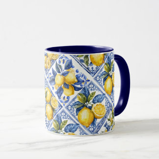 Söt Talavera Tile All-over Print Lemons Mugg