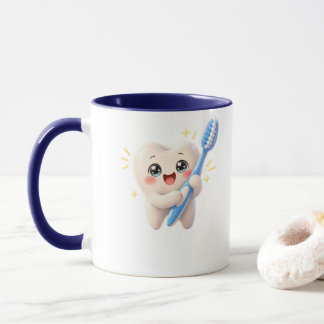 Söt Tand Karaktär Tandhygienist Mugg
