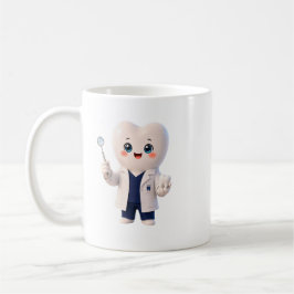 Söt Tand Tandläkare Karaktär Kaffe Mugg