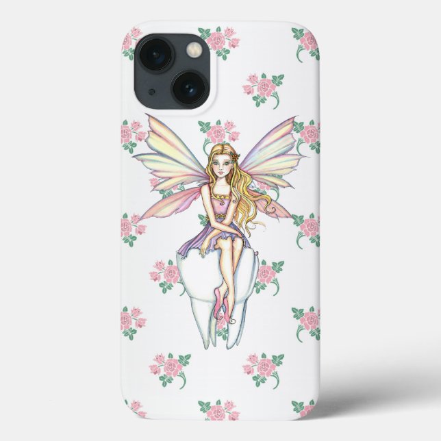 Söt Tandfe och blommor flickig iPhone 5 skal (Baksida)