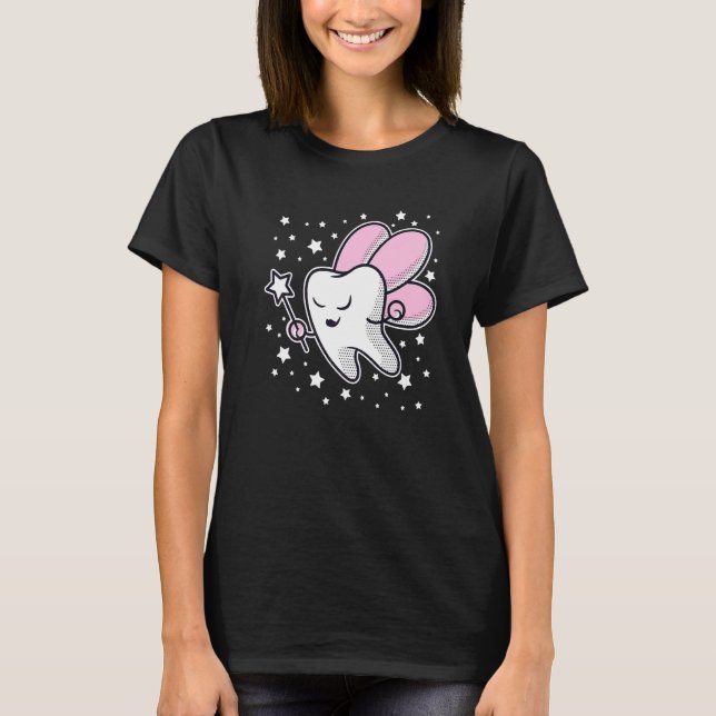 Söt Tandfén Halloween-kostym Tandläkarassistent T Shirt (Framsida)