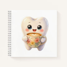 Söt tandläkar-kaffefantastisk Kawaii-figur fyrkant