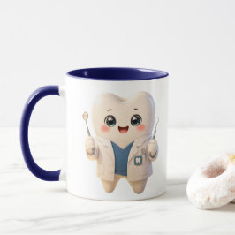 Söt tandläkarfigur kaffemugg