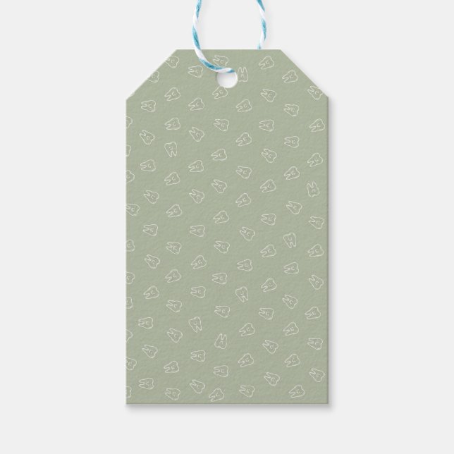 Söt tandpresentpapper presentetikett (Framsidan)
