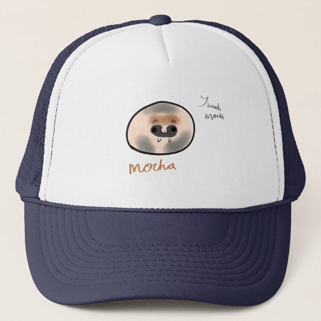 Söt Tanuki-mochi Rolig Djur-mochi Keps (Framsida)