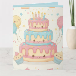 Söt Tårta och Små Tårtor Kort