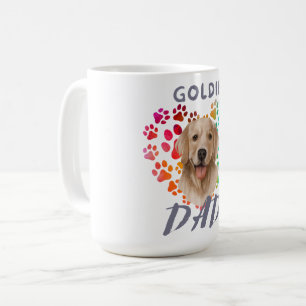 Söt tass Hjärtat gyllene Hund Valp Husdjur Djur fe Kaffemugg