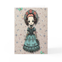 Söt Tatoed Girl Card utan text