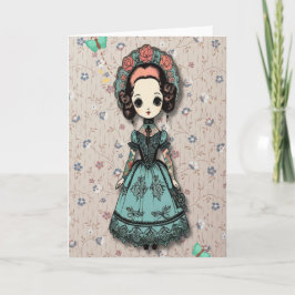 Söt Tatoed Girl Card utan text Tack Kort
