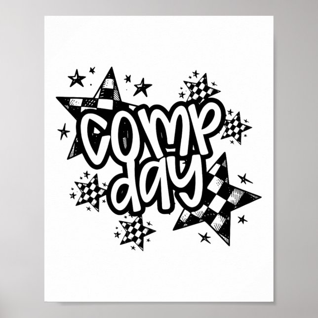 Söt tävlingsdag Cheer tävlingssäsong Cheerleadingt Poster (Framsidan)