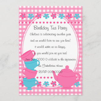 Söt Tea Party Inbjudningar