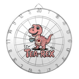 Söt Tea-Rex Rosa Dinosaurie – Tea Happens! Darttavla