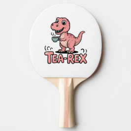 Söt Tea-Rex Rosa Dinosaurie – Tea Time! Pingisracket