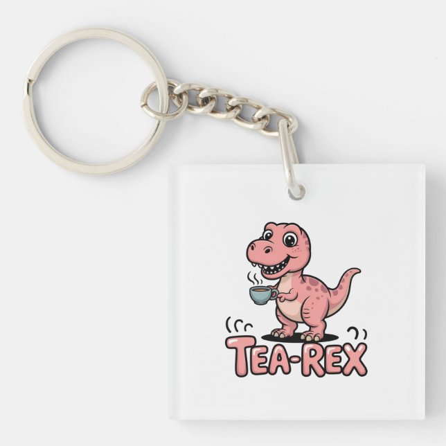 Söt Tea-Rex rosa dinosaurie – Tekandet händer! (Framsidan)