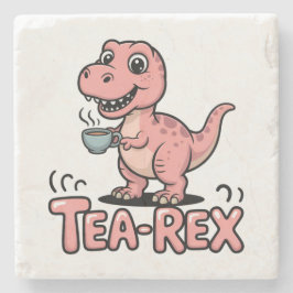 Söt Tea-Rex rosa dinosaurie – Tekandet händer! Stenunderlägg