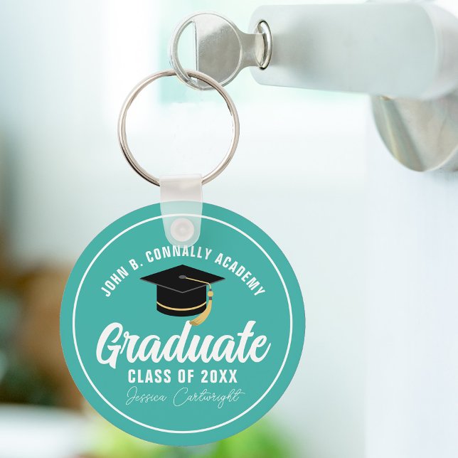 Söt Teal Student Personlig Studenten Gift Nyckelring (Skapare uppladdad)