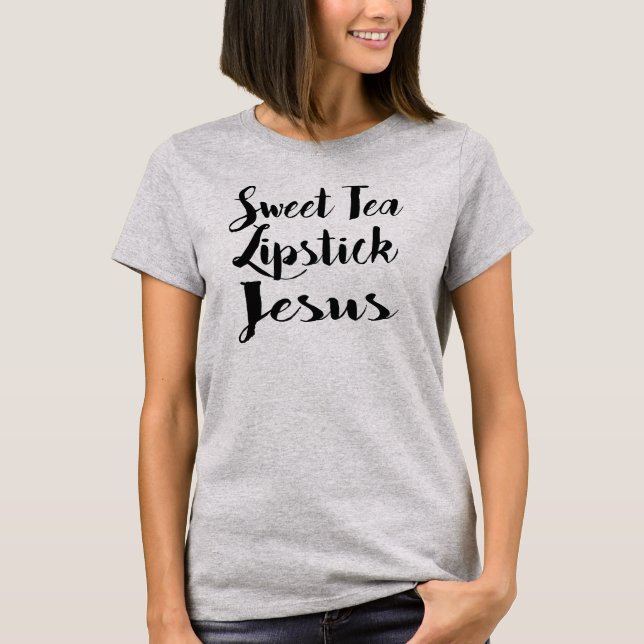 Söt TealäppstiftJesus T-tröja T-shirt (Framsida)