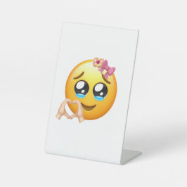 Söt teckenbordsskylt med leende emoji för kontoret